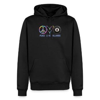 Billiards Pool Player Ball Tie Dye - Männer Premium Bio Hoodie - Schwarz - Vorne - Nico (187cm)