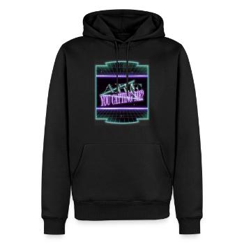 joke pet cat fun anniversary big cat cat humor pet - Männer Premium Bio Hoodie - Schwarz - Vorne - Nico (187cm)