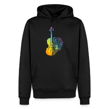Contrebasse Instrument Double Bassiste - Double Bas - Sweat à capuche Premium bio Homme - noir - Devant - Nico (187cm)