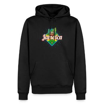Jamaika Karibik Retro Fahne Urlaub Vintage Insel - Männer Premium Bio Hoodie - Schwarz - Vorne - Nico (187cm)