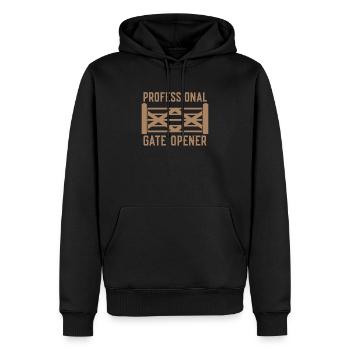 Rodeo Cowboy Professional - Men’s Premium Organic Hoodie - black - Front - Nico (187cm)