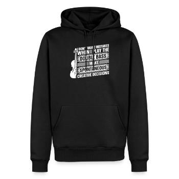 I Don't Make Mistakes When Playing Double Bass Mus - Männer Premium Bio Hoodie - Schwarz - Vorne - Nico (187cm)