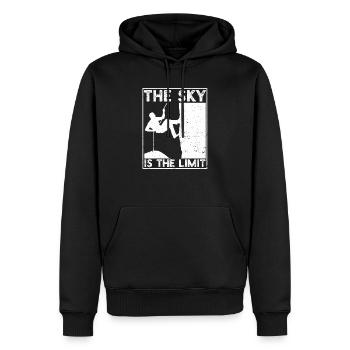 Grimpeur Le ciel est la limite - Sweat à capuche Premium bio Homme - noir - Devant - Nico (187cm)