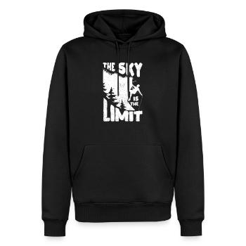 Grimpeur Le ciel est la limite - Sweat à capuche Premium bio Homme - noir - Devant - Nico (187cm)
