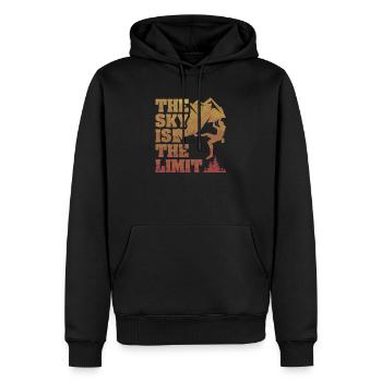 Le ciel est la limite Alpine Outdoor Speed - Sweat à capuche Premium bio Homme - noir - Devant - Nico (187cm)