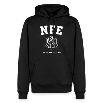 NFE (No F*ckin´ Excuses) - Save our planet - Männer Premium Bio Hoodie - Schwarz - Vorne - Nico (187cm)