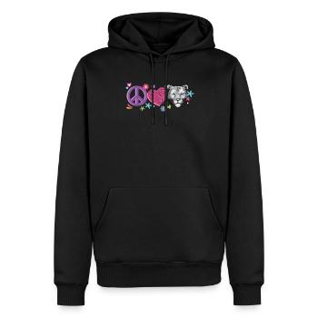 Once - Sweat à capuche Premium bio Homme - noir - Devant - Nico (187cm)