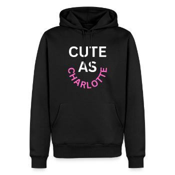 Cute as Charlotte Name - Men’s Premium Organic Hoodie - black - Front - Nico (187cm)