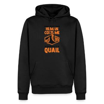 Wachtel Halloween Quail Costume Humain - Sweat à capuche Premium bio Homme - noir - Devant - Nico (187cm)