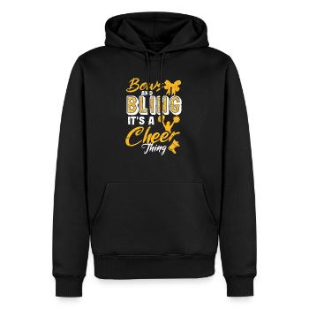 Bögen & Bling It's A Cheer Thing | Cheerleading - Männer Premium Bio Hoodie - Schwarz - Vorne - Nico (187cm)