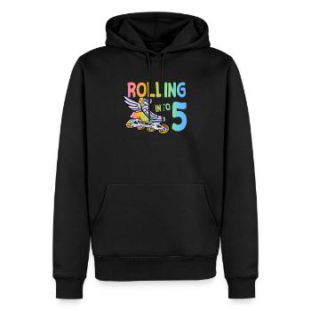 9th birthday inline skating - Men’s Premium Organic Hoodie - black - Front - Nico (187cm)