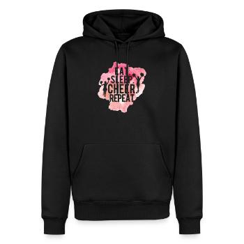 Les enfants mangent le sommeil Encouragez les jeunes filles répétitives - Sweat à capuche Premium bio Homme - noir - Devant - Nico (187cm)