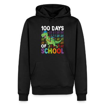 100 Days Of School - Men’s Premium Organic Hoodie - black - Front - Nico (187cm)
