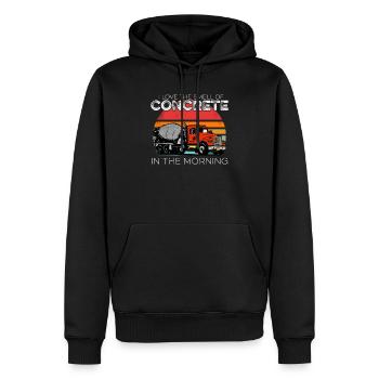 J’aime l’odeur du béton drôle de maçon de ciment - Sweat à capuche Premium bio Homme - noir - Devant - Nico (187cm)