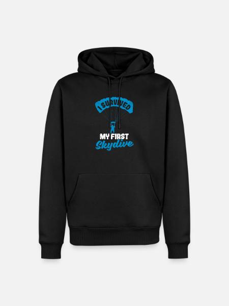 I survived my first skydiving - Men’s Premium Organic Hoodie - black
