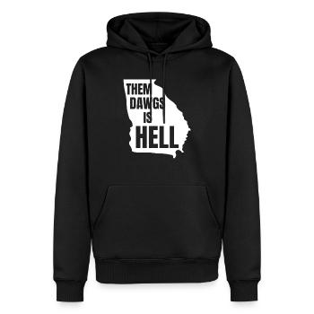 Design 5 - Männer Premium Bio Hoodie - Schwarz - Vorne - Nico (187cm)