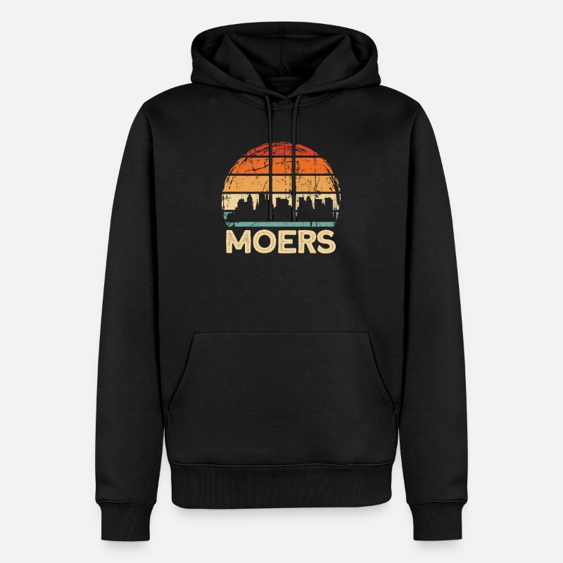 Moers - Sweat à capuche Premium bio Homme - noir