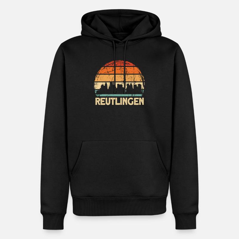 Reutlingen - Sweat à capuche Premium bio Homme - noir