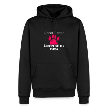 Gordon Setter - Sweat à capuche Premium bio Homme - noir - Devant - Nico (187cm)