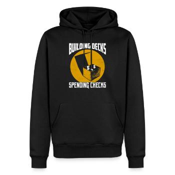 Construire des ponts chèques de dépenses Drôle TCG Trading C - Sweat à capuche Premium bio Homme - noir - Devant - Nico (187cm)
