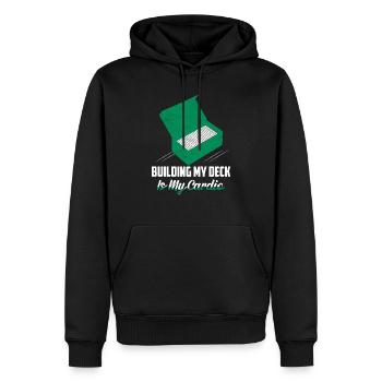 Construire mon deck est mes cartes à collectionner cardio drôle - Sweat à capuche Premium bio Homme - noir - Devant - Nico (187cm)