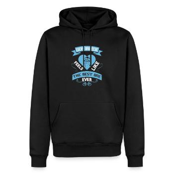 EUERY BARBECUE SE SENT COMME LE MEILLEUR DE TOUS LES TEMPS - Sweat à capuche Premium bio Homme - noir - Devant - Nico (187cm)
