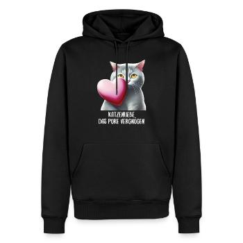 Katzen Sprüche Katzenmotiv Katzenliebhaber - Männer Premium Bio Hoodie - Schwarz - Vorne - Nico (187cm)