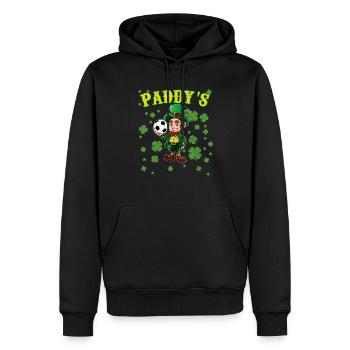 Enfants Garçons et filles Soccer Leprechaun St Patrick - Sweat à capuche Premium bio Homme - noir - Devant - Nico (187cm)