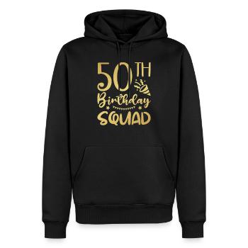 50th Birthday Crew 50 Party Crew Group Friends - Men’s Premium Organic Hoodie - black - Front - Nico (187cm)