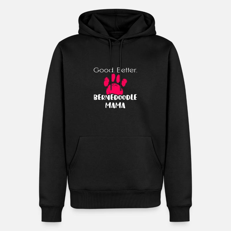 Bernedoodle - Männer Premium Bio Hoodie - Schwarz