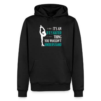 It's An Ice Skater Thing Figure Skater Skating - Männer Premium Bio Hoodie - Schwarz - Vorne - Nico (187cm)