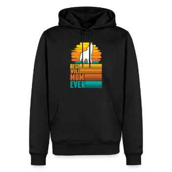 Best Wolf Mom Ever Wolf Mama - Männer Premium Bio Hoodie - Schwarz - Vorne - Nico (187cm)
