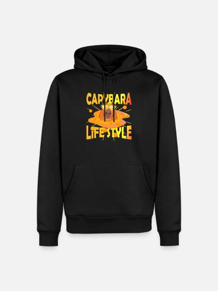 Capy life style duck - Men’s Premium Organic Hoodie - black