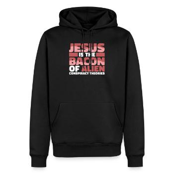 Christ Christianity Extraterrestrial Jesus - Men’s Premium Organic Hoodie - black - Front - Nico (187cm)