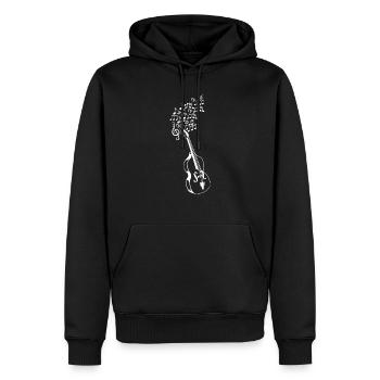 Double Bass Instrument Contrabass Double Bassist - Männer Premium Bio Hoodie - Schwarz - Vorne - Nico (187cm)