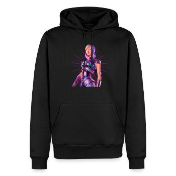 Space Girl 1 - Männer Premium Bio Hoodie - Schwarz - Vorne - Nico (187cm)