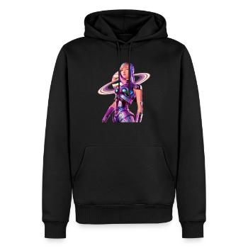 Space Girl 2 - Männer Premium Bio Hoodie - Schwarz - Vorne - Nico (187cm)
