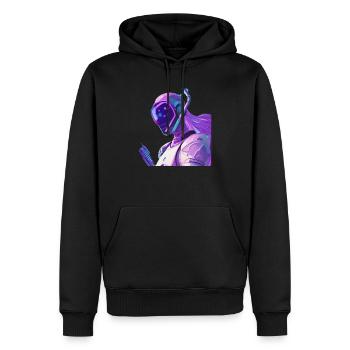 Space Girl 3 - Sweat à capuche Premium bio Homme - noir - Devant - Nico (187cm)