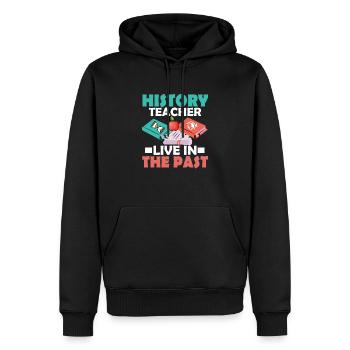 HIstory Teacher Live in The Past Education Profes - Männer Premium Bio Hoodie - Schwarz - Vorne - Nico (187cm)
