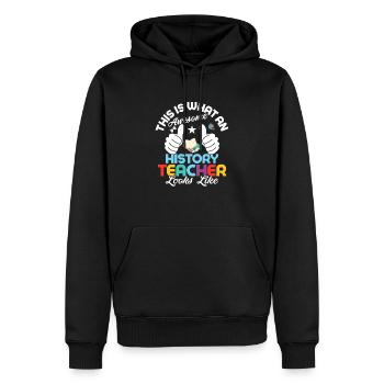 Awesome History Teacher Looks Like Education Prof - Männer Premium Bio Hoodie - Schwarz - Vorne - Nico (187cm)