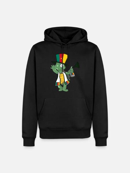 Cameroon Fan Turtle - Men’s Premium Organic Hoodie - black