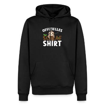 Offizielles Schlafshirt Faultier - Männer Premium Bio Hoodie - Schwarz - Vorne - Nico (187cm)