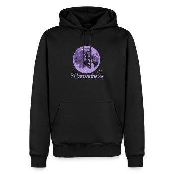 Pflanzenhexe - Männer Premium Bio Hoodie - Schwarz - Vorne - Nico (187cm)