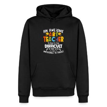 Un professeur d’art génial est difficile à trouver éducation - Sweat à capuche Premium bio Homme - noir - Devant - Nico (187cm)