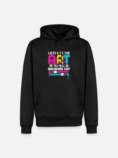 Écoutez l’art ou vous serez balayé Artis - Sweat à capuche Premium bio Homme - noir