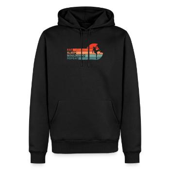 Fun bouldering & climbing - Men’s Premium Organic Hoodie - black - Front - Nico (187cm)