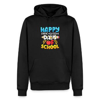 Joyeux (9x9)+(6x3)+1 jours d’éducation scolaire Schoo - Sweat à capuche Premium bio Homme - noir - Devant - Nico (187cm)