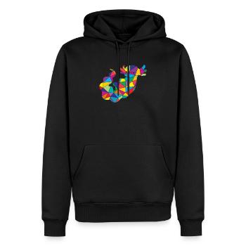 Axolotl Polygon Low Poly Tier - Men’s Premium Organic Hoodie - black - Front - Nico (187cm)