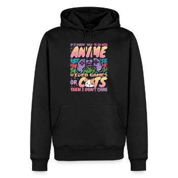 Spaß Anime Katzen Videospiele Gamer Gaming Katze Anime - Männer Premium Bio Hoodie - Schwarz - Vorne - Nico (187cm)