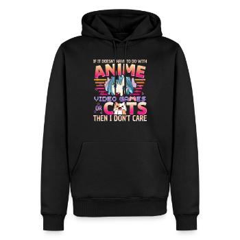 Lustige Videospiele Gamer Anime Katzen Mama - Männer Premium Bio Hoodie - Schwarz - Vorne - Nico (187cm)